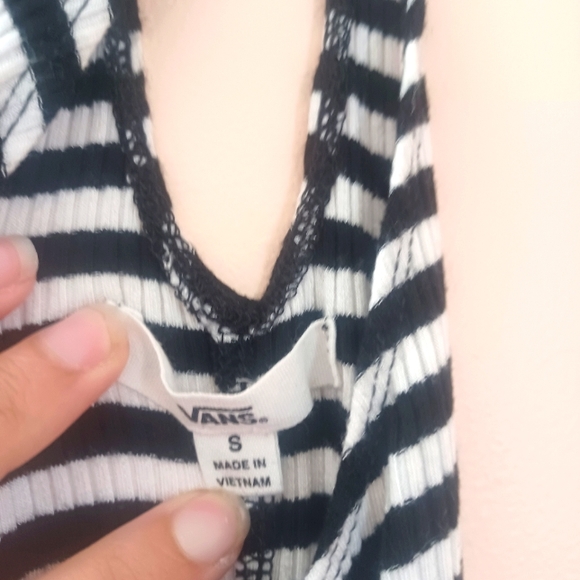 Vans Striped Halter Bodycon Dress Small - Picture 6 of 9